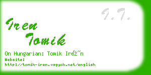 iren tomik business card